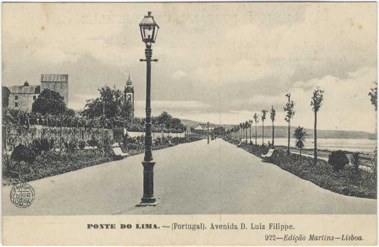 Avenida D. Luís Filipe, pouco tempo depois da sua abertura até à Capela de Nossa Senhora da Guia.